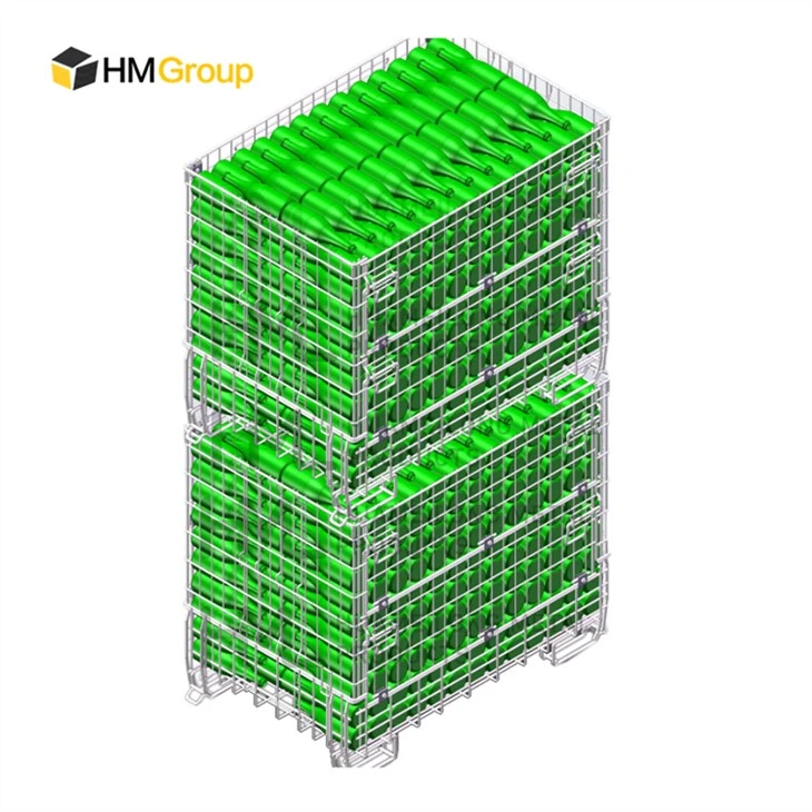 Wire cages for bottle storage